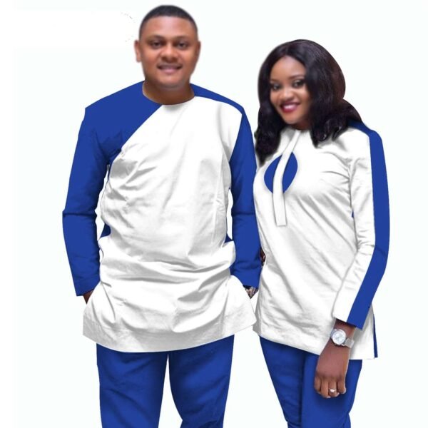 Couple Clothes Women Patchwork Top Shirts and Pants Sets  | Men Outfits