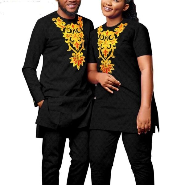 Women Jacquard Top Tee and Pants Sets Men Sets