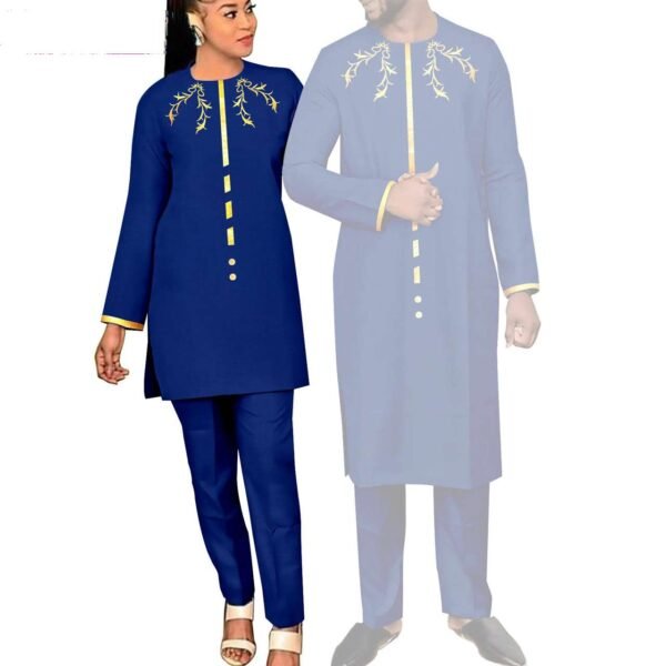 Women Applique Top Shirt and Pant Sets Men Outfits
