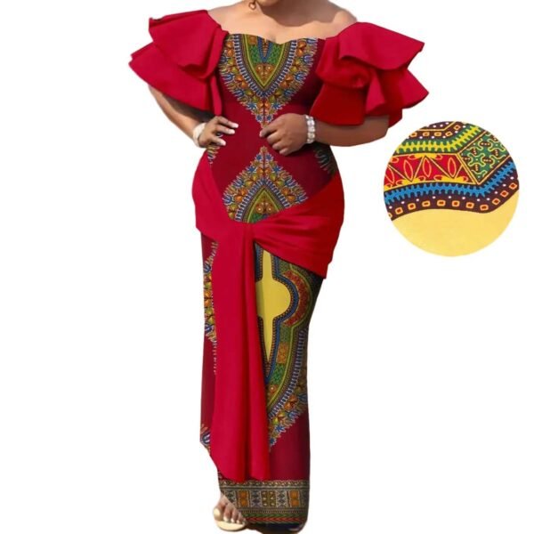 Women Strapless Off Shoulder High Waist Maxi Dress