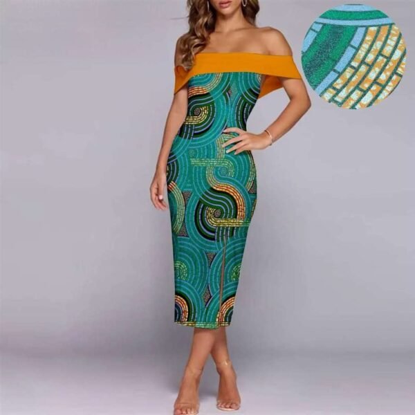 Women High Waist Off Shoulder Dress