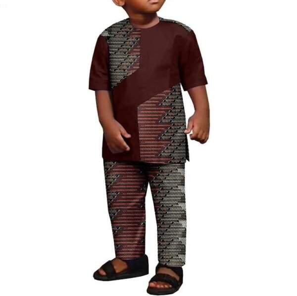 Boy's Ankara Print Top and Pant Sets