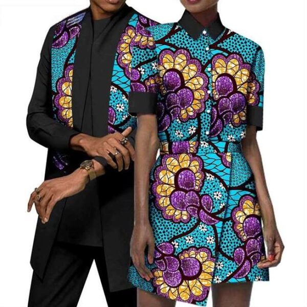 Women Print Crop Top and Skirts Sets | Men Top Vest Pant Sets