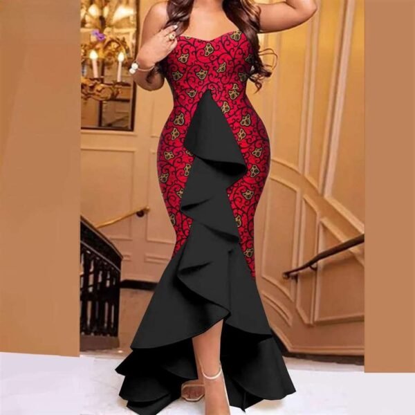 Women Strapless High Waist Sleeveless Dress