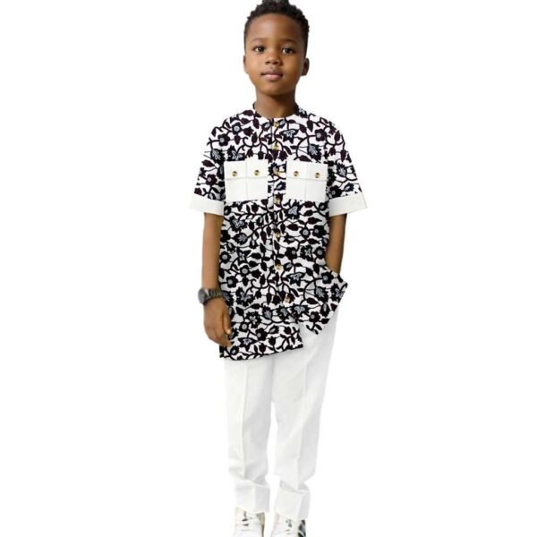 Boy's Outfits Casual Button Shirt and Pant Sets