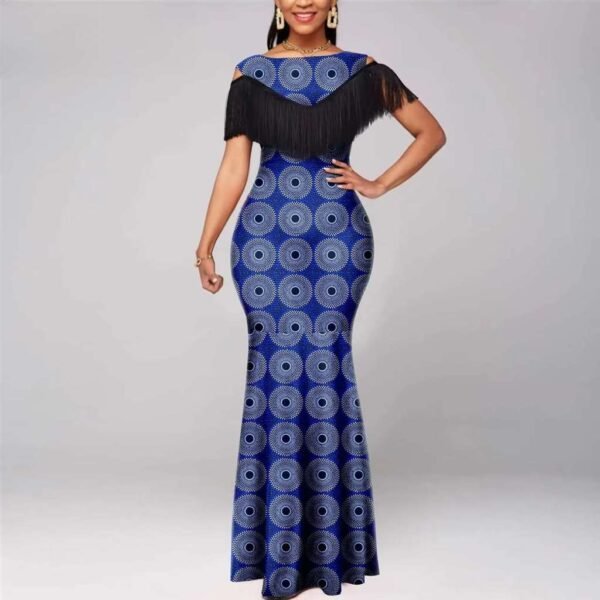 Women Short Sleeve Off Shoulder High Waist Dress