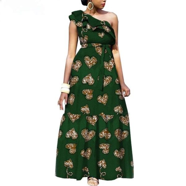 Women One Shoulder Fit and Flare Dress