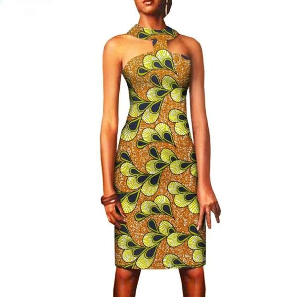 Women Print Sleeveless Casual Party Dress