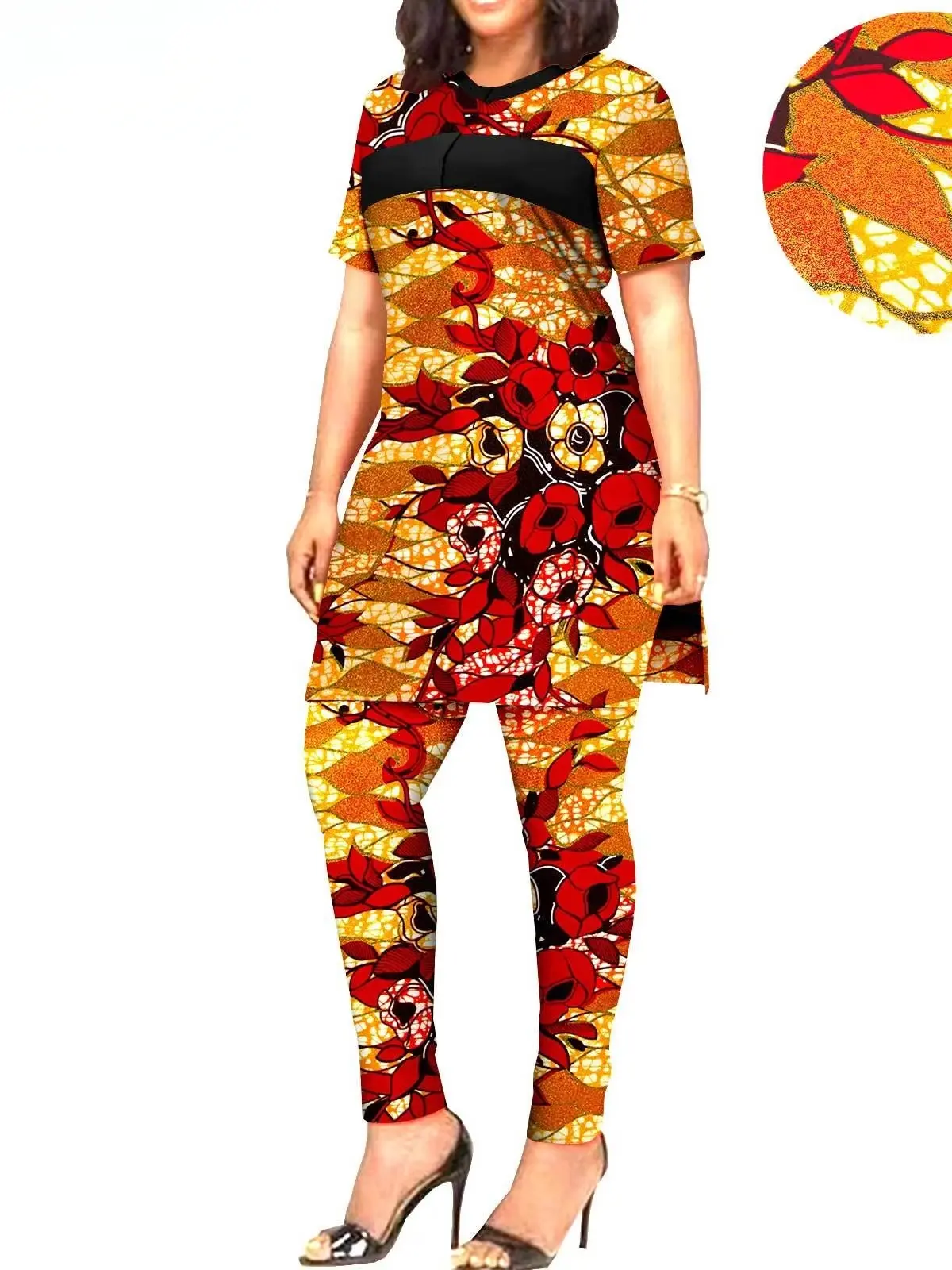 African Clothing for Women Dashiki Jackets and Ankara Pants Plus Size Set Wst11 - Image 4