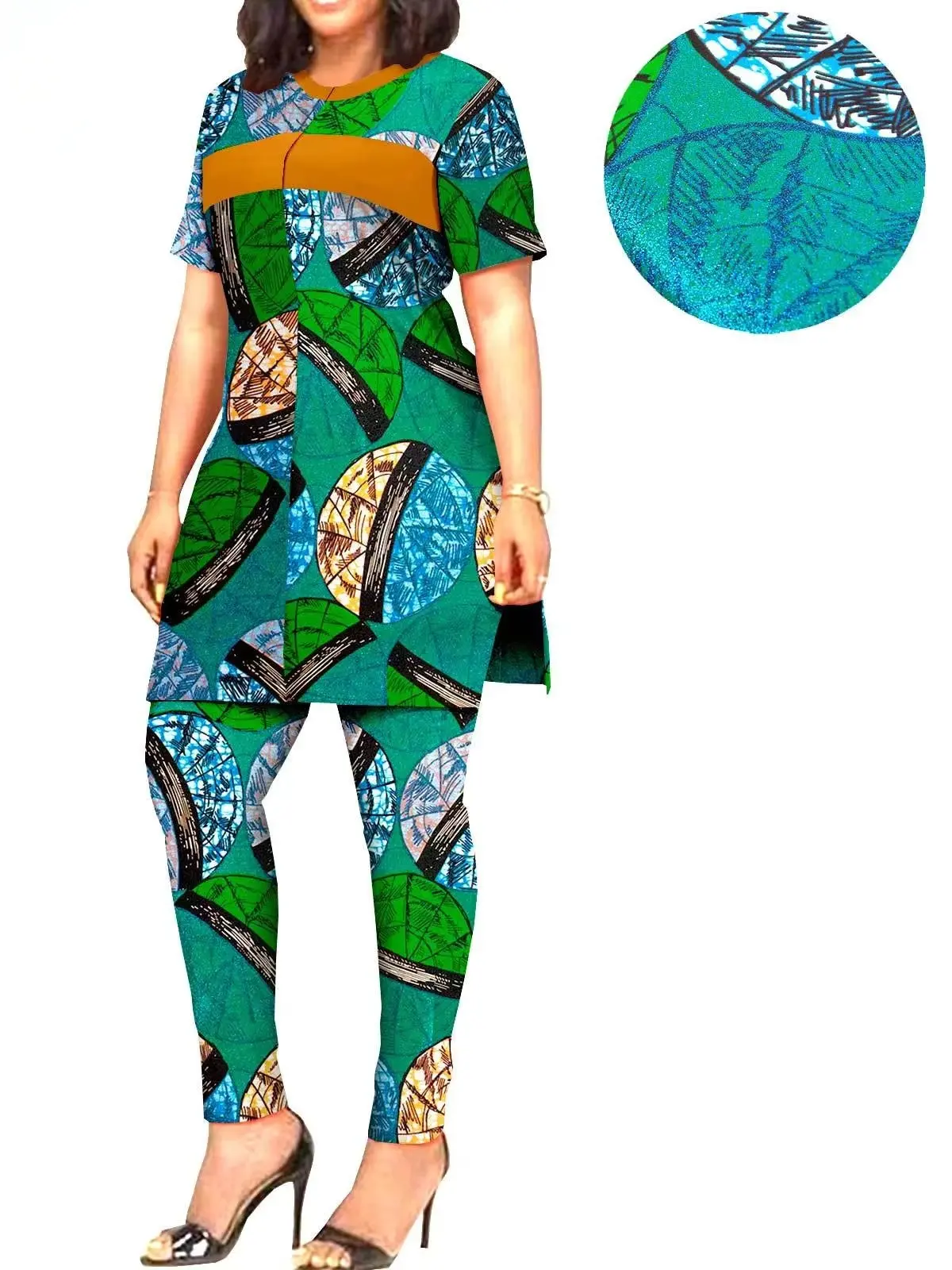 African Clothing for Women Dashiki Jackets and Ankara Pants Plus Size Set Wst11 - Image 5