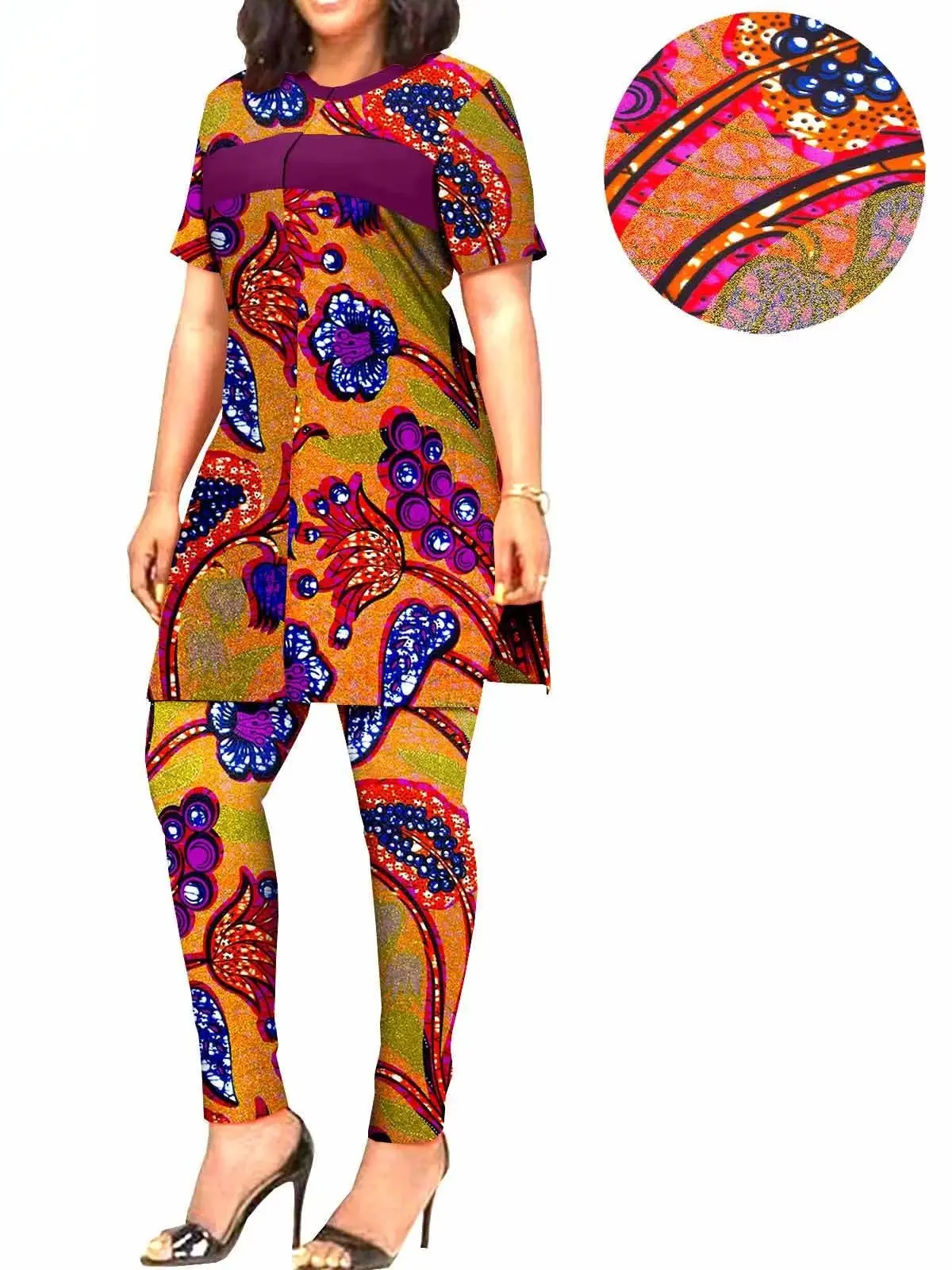African Clothing for Women Dashiki Jackets and Ankara Pants Plus Size Set Wst11 - Image 6
