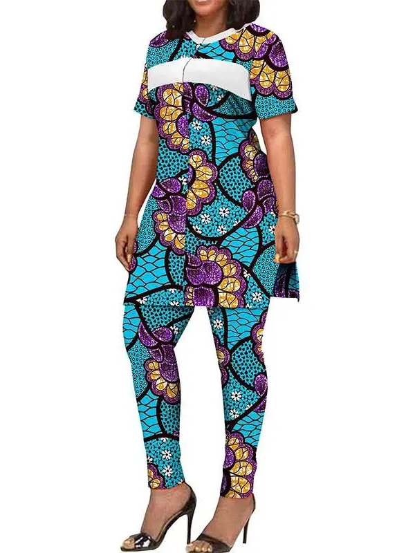 African Clothing for Women Dashiki Jackets and Ankara Pants Plus Size Set Wst11 - Image 9