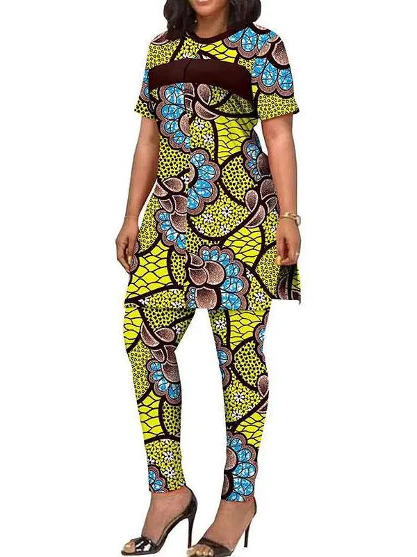 African Clothing for Women Dashiki Jackets and Ankara Pants Plus Size Set Wst11 - Image 10