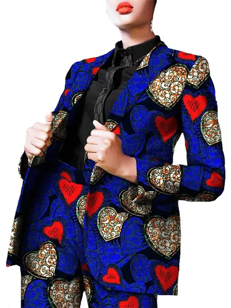 African Clothing for Women Dashiki Coats and Print Pants 2 Piece Set Wst22 - Image 8