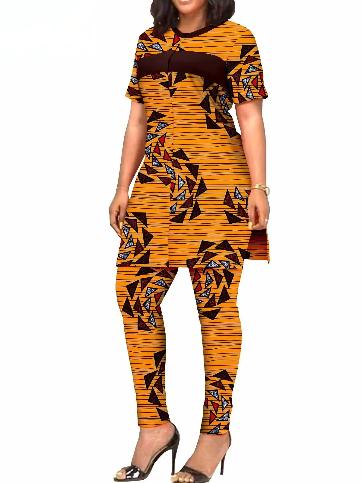 African Clothing for Women Dashiki Jackets and Ankara Pants Plus Size Set Wst11 - Image 3