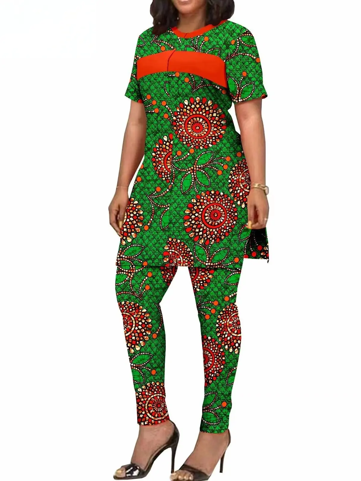 African Clothing for Women Dashiki Jackets and Ankara Pants Plus Size Set Wst11 - Image 12