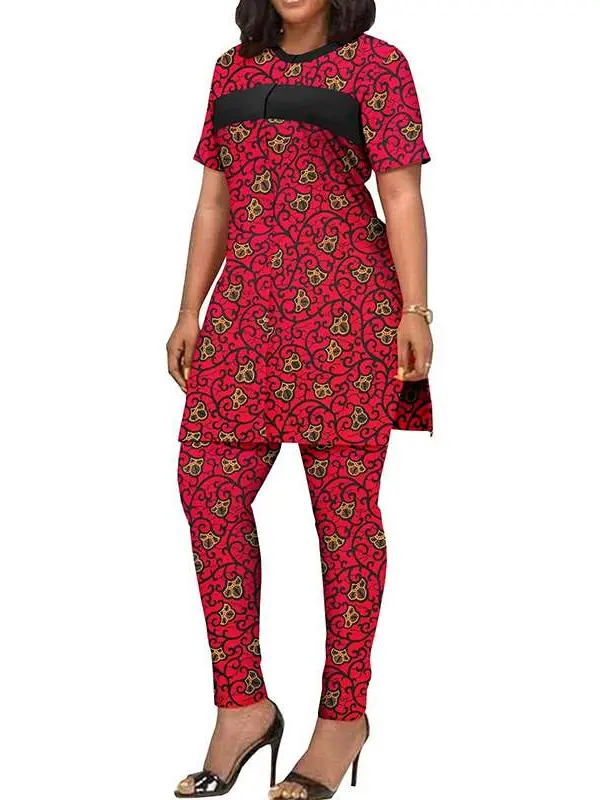 African Clothing for Women Dashiki Jackets and Ankara Pants Plus Size Set Wst11 - Image 14