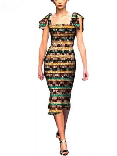 2025 African Clothing for Women Vestidos Dresses Wdr28