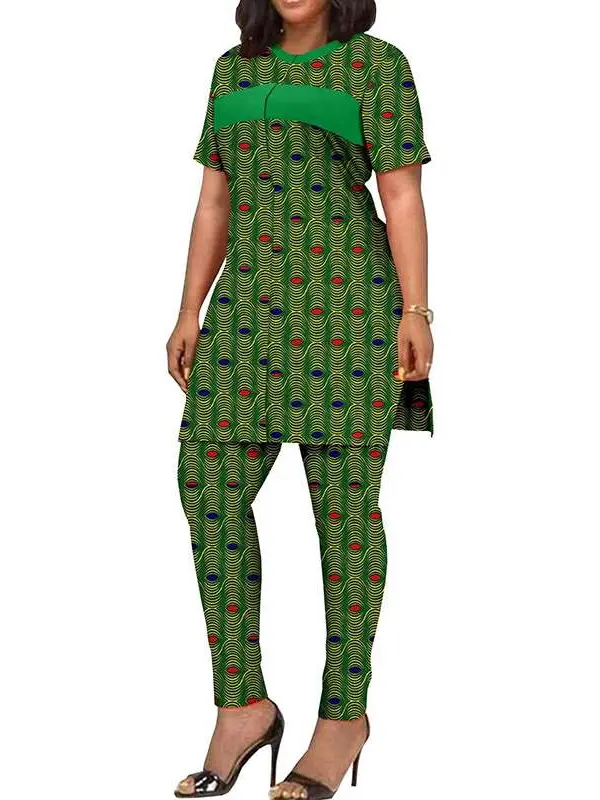 African Clothing for Women Dashiki Jackets and Ankara Pants Plus Size Set Wst11 - Image 16