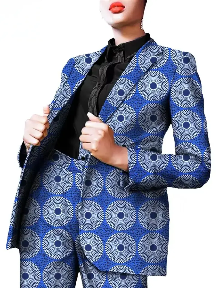 African Clothing for Women Dashiki Coats and Print Pants 2 Piece Set Wst22 - Image 10