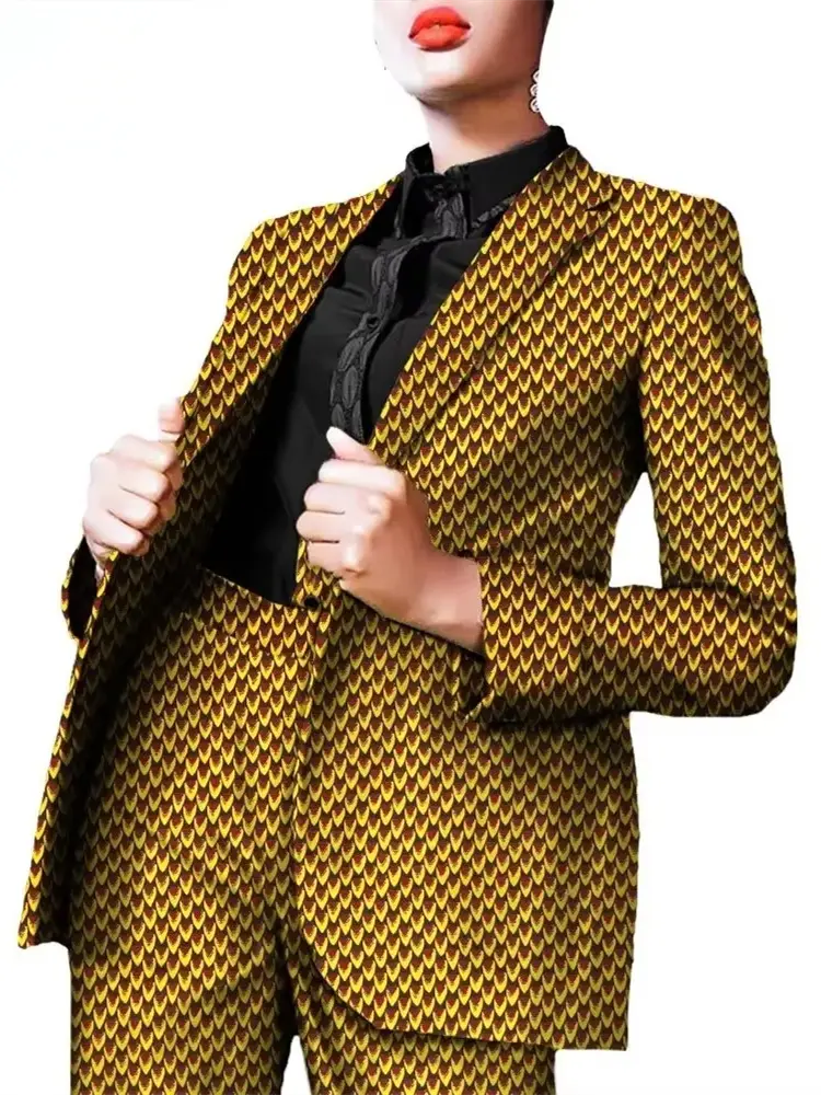 African Clothing for Women Dashiki Coats and Print Pants 2 Piece Set Wst22 - Image 11