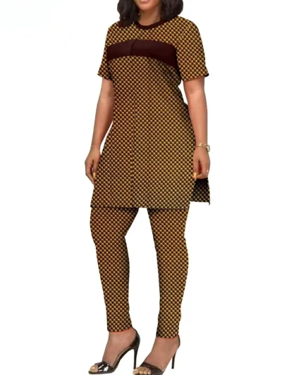 African Clothing for Women Dashiki Jackets and Ankara Pants Plus Size Set Wst11