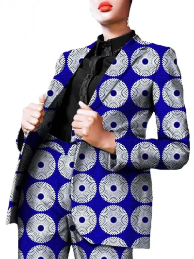 African Clothing for Women Dashiki Coats and Print Pants 2 Piece Set Wst22