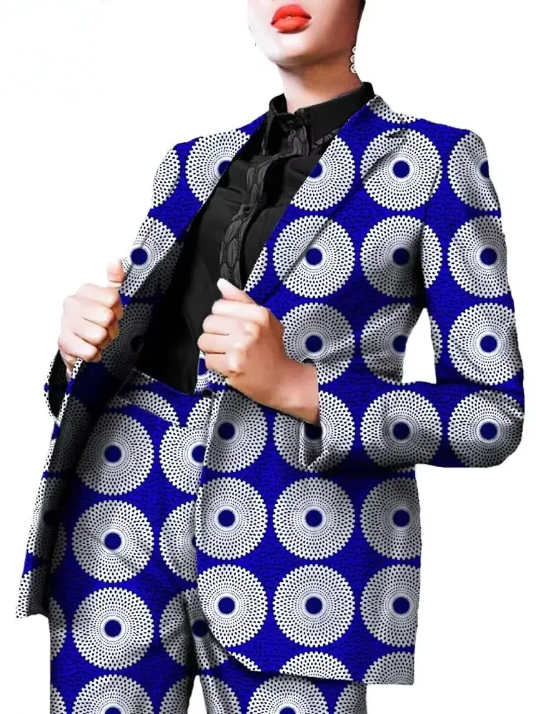 African Clothing for Women Dashiki Coats and Print Pants 2 Piece Set Wst22