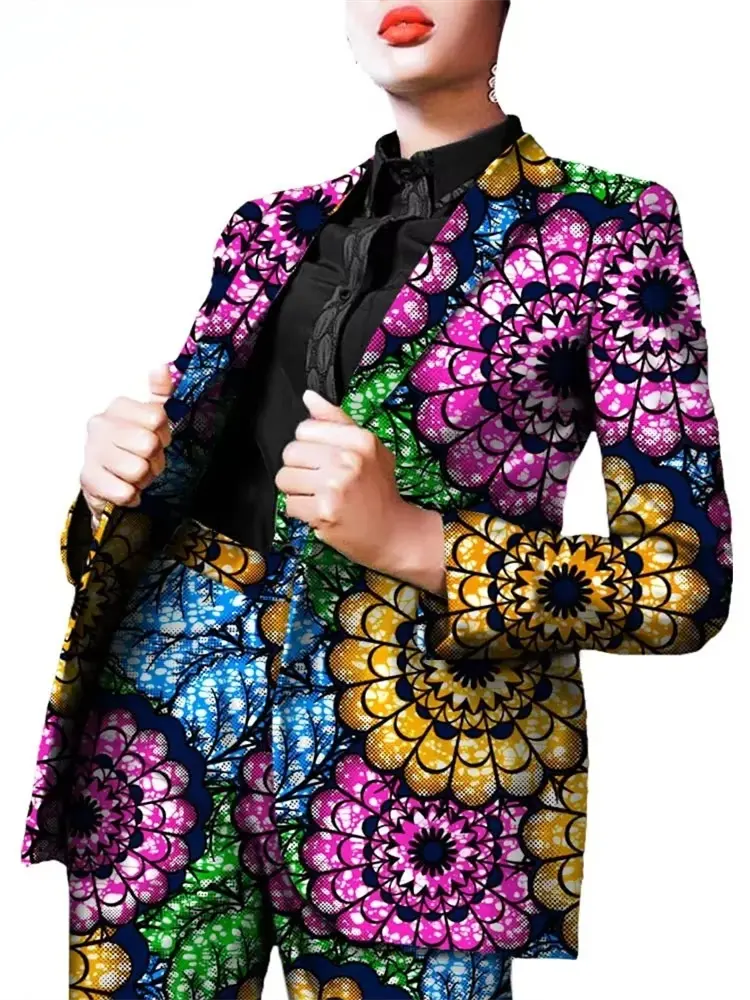 African Clothing for Women Dashiki Coats and Print Pants 2 Piece Set Wst22 - Image 12