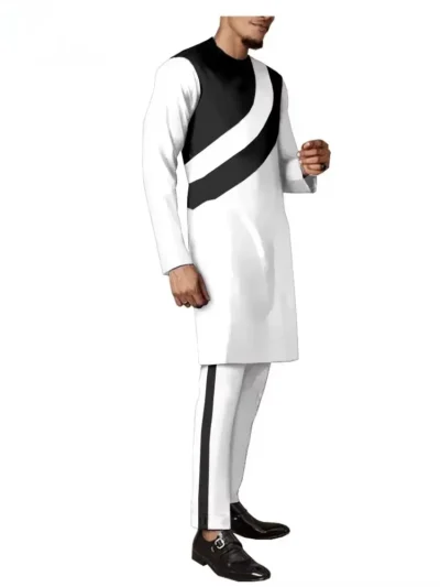 African Clothing For Men Long Coats and Trousers 2 Piece Set Acmt29