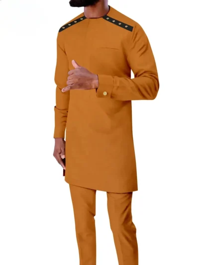 African Clothing For Men Jacket and Pants Set Plus Size Casual Outfits Acmt56